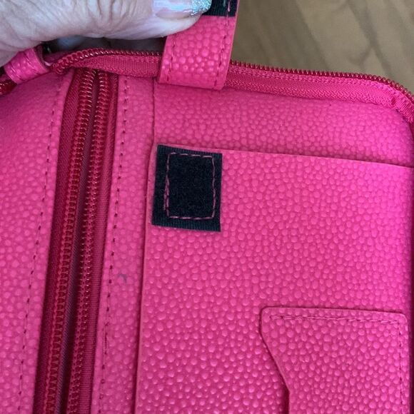 Initials clutch/wristlet in wild berry color (Has been monogrammed NWL - Picture 8 of 10